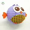 2018 high quality handmade wholesale custom printed animal shaped cute kids toy paper decorative DIY owl lanterns