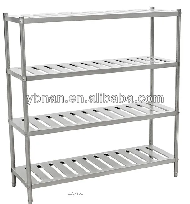 5 Tier Stainless Steel Kitchen Shelf Restaurant Kitchen Storage Shelf