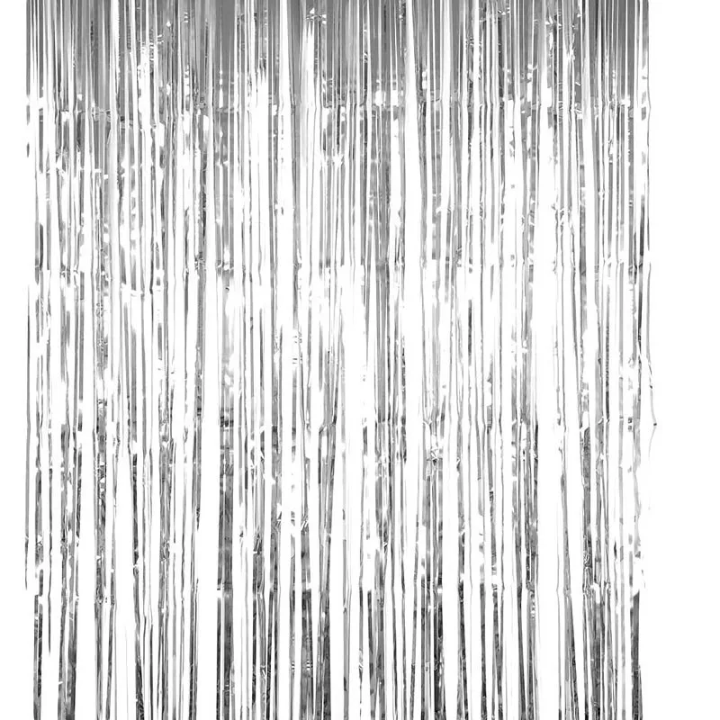 1*2m Rose Gold Metallic Foil Tinsel Fringe Curtain Door Rain Wedding ...