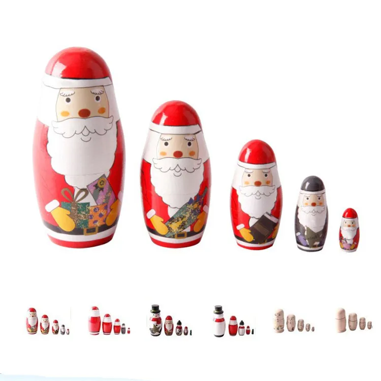 santa russian dolls