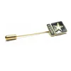 custom soft enamel long needle brooch pin with gift box