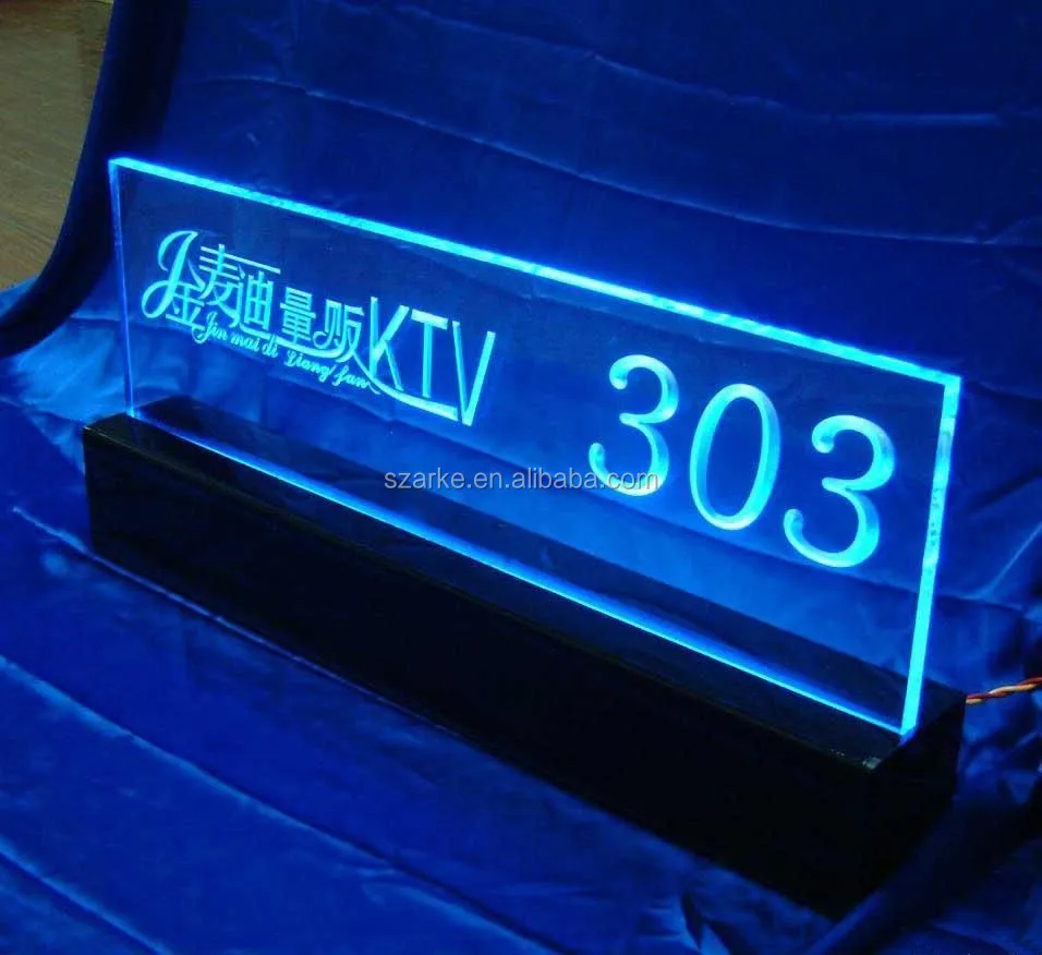 Customized Led Light Acrylic Sign Display Stand,Laser Engraving Acrylic ...