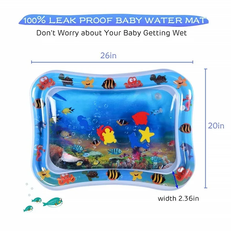 inflatable tummy time water mat