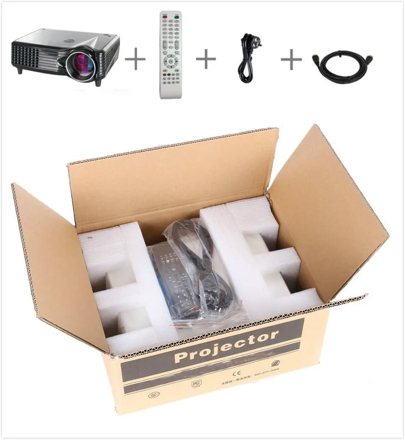 Rohs mini led projector 1080p on hdmi china video projecteur tv for home cinema