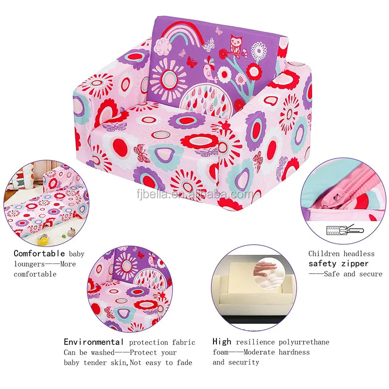 Kids Sofas Children's Sofa Bed Baby's Upholstered Couch Sleepover Chair