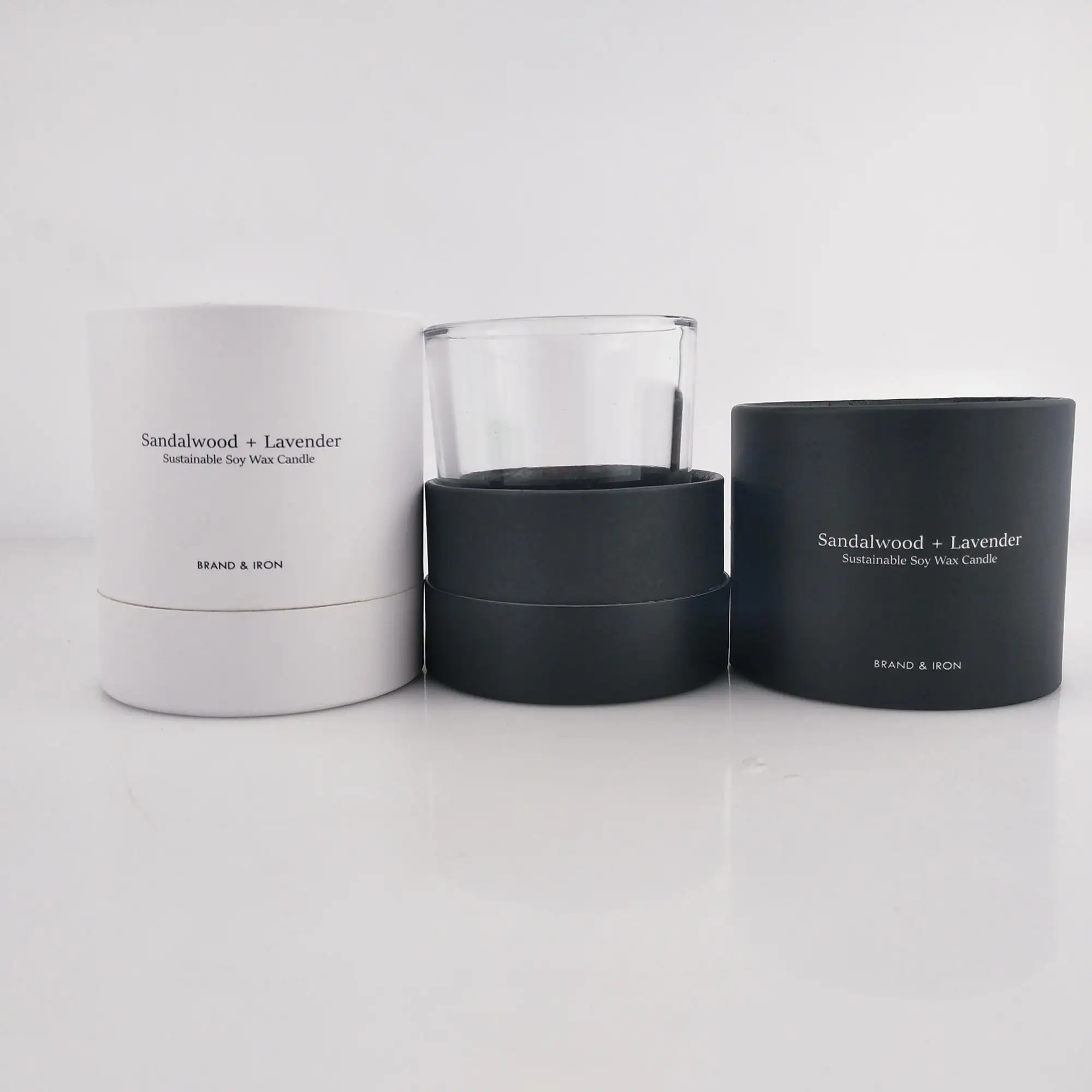 Biodegradable Recycled Kraft Paper Cylinder Candle Packaging Boxes