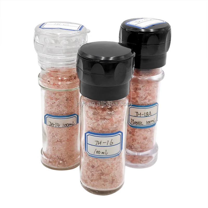 Decorative Salt And Pepper Plastic Bottle / Glass Jar For Spices 100ml