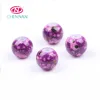 Long History flower color Glass Spray paint Smooth earth beads For Rosary