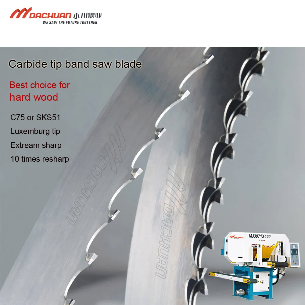 Harden tip bandsaw blade
