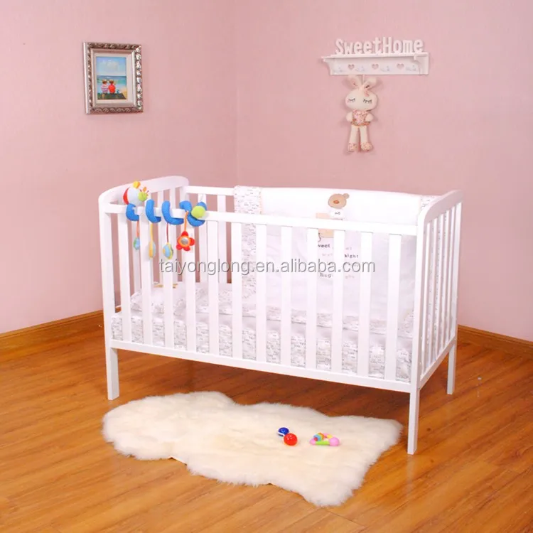 Baby Wooden Convertible Crib Baby Cot Bed With Drop Side Baby Crib