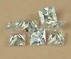 5*5mm cz beads clear white color square faceted glass stone