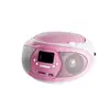Portable Top-Loading CD Boombox with AM/FM Radio and 3.5mm Line In for MP3 Device