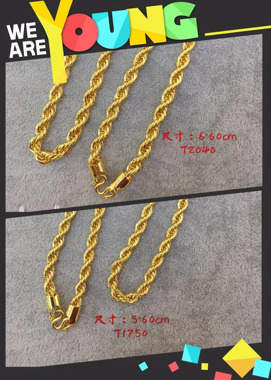 Xuping Dubai Gold Jewellery Designs 24k Chain Gold Necklace For Women