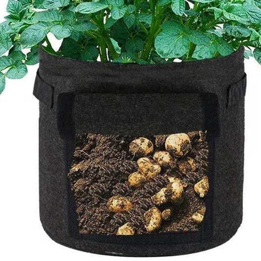 Customized Size Non Woven Felt Fabric Potato Tomato Grow Bag With