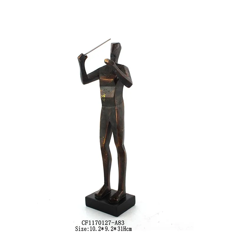 Musicians Sculptures Furnishings Abstract Character Man Statue Symphony Orchestra Resin Resin Figurine Decoration Artificial manufacture