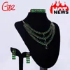 hot sale African fashion gold plated cubic zircons wedding luxurious bridal women jewelry sets