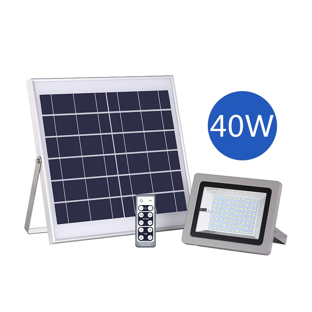 Lazada Factory Supply 18w 27w 40w 50w Remote Control Super Bright Waterproof Ip65 Outdoor Solar