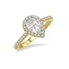 Personalized Tear Drop Stone Infinity Simulated Birthstone Mother's Ring Jewelry for Mother's Day