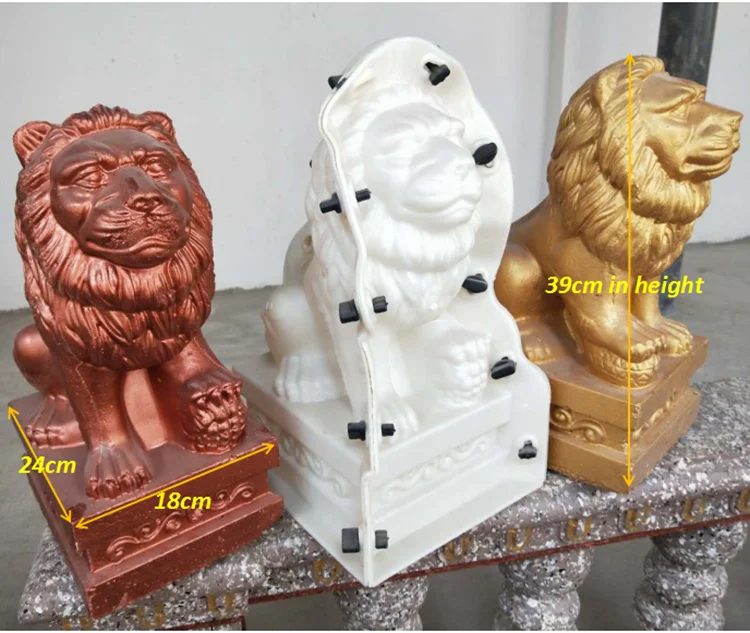 ABS plastic precast concrete lion statue molds