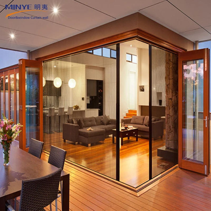 מחיר מפעל ייצור בסין Alibaba צרפתית upvc דלת מתקפל