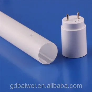 t8 all plastic led tube lighting housing with lamp parts G13 end caps / Nano tube t8 parts