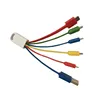 Multifunction Combination 5in1 Noodle line Square Keychain Data cable