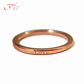 Custom Design Rose Gold Simple Ring Cheap Wedding Rings Jewelry