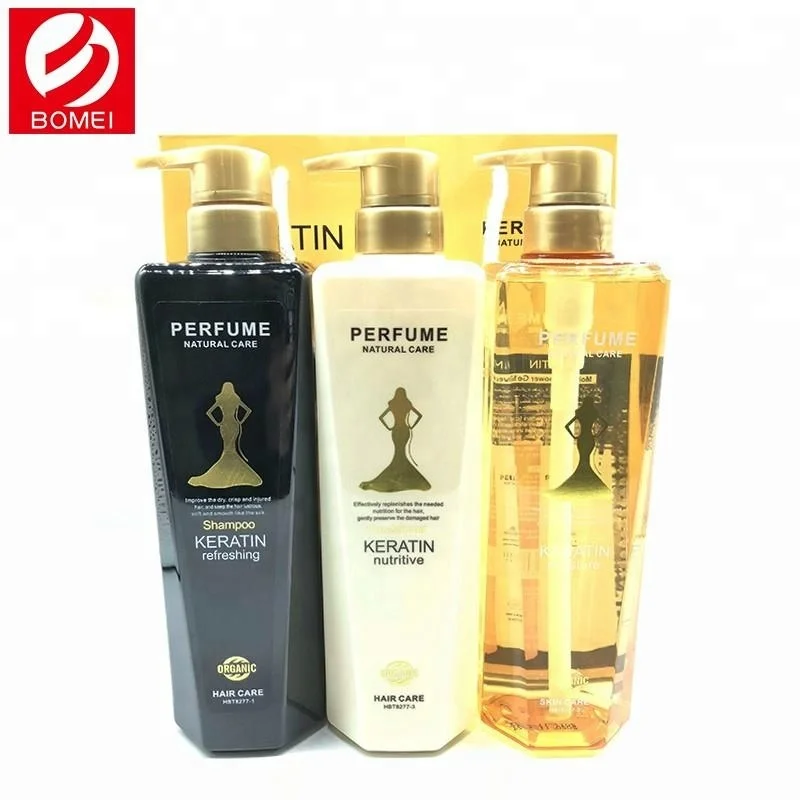 Keratin Refreshing Nutritive Hair Care Set Shower Gel Shampoo And