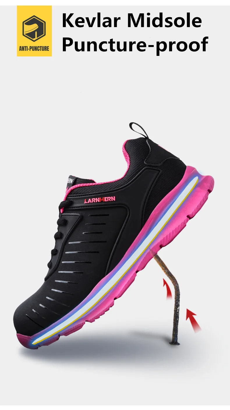 pink safety shoes