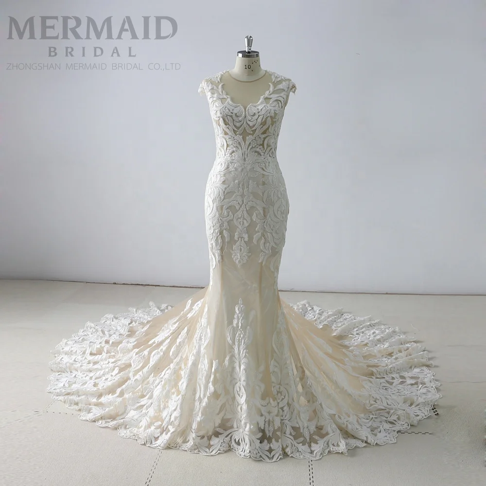 pearl mermaid wedding dress