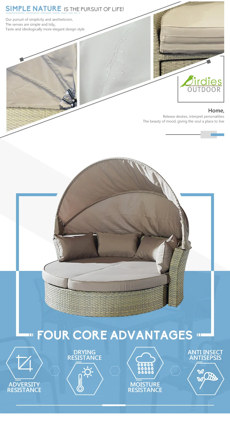Luxury Sunbed Rattan Lounger Chair Outdoor Lounge Luxury Sunbed Rattan Lounger Chair Outdoor Lounge