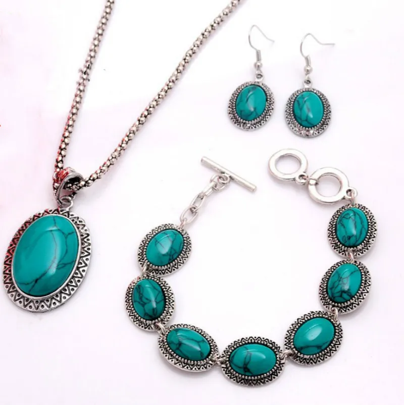 High Quality Cheaper Turquoise Jewelry Set In Zinc Alloy Jewelry - Buy ...