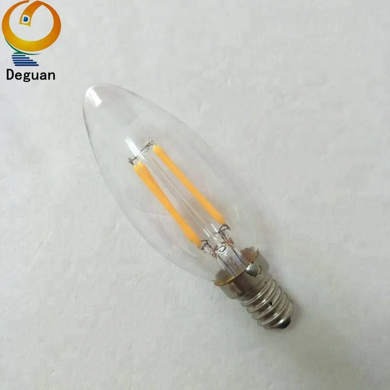 Glass bulb C35 energy saving lamp 120v/230v LED filament bulb