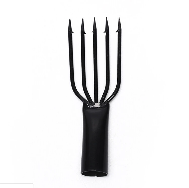 Fishing Spear 5 Prong Spearhead Fork Harpoon Tip With Barbs Diving 