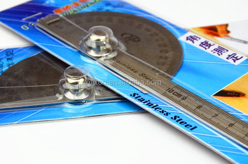 0180 Degree Stainless Steel Protractor With Hook Angle Ruler Buy