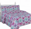 400 Threat Count Printed Sheet Set Flat Sheets Fitted Sheets with Pillow Cases