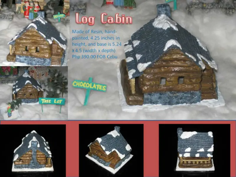 Christmas Village Mountain Log Cabin Buy Christmas Village Log