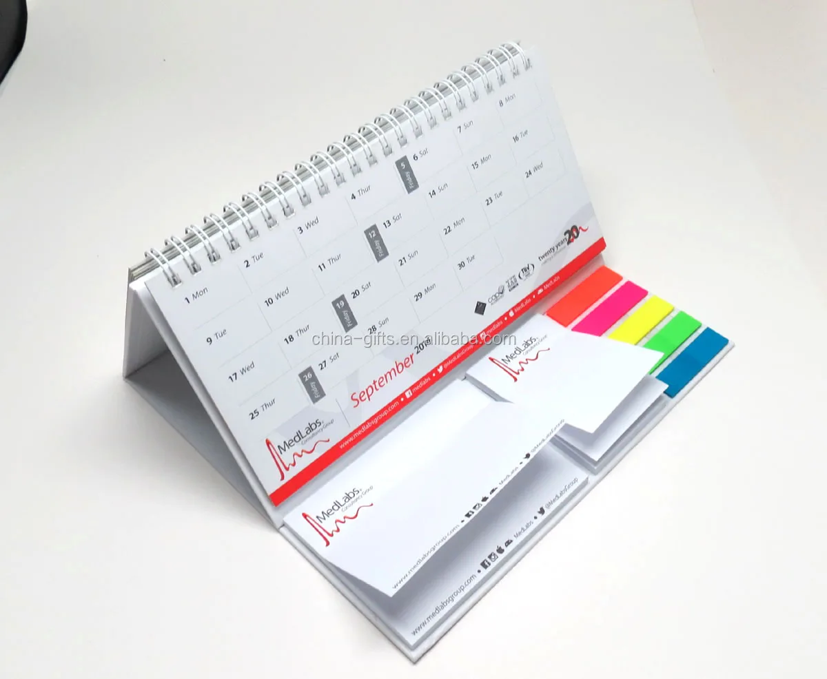 Custom Desktop Calendar With Sticky Notes Buy Custom Desktop Calendar