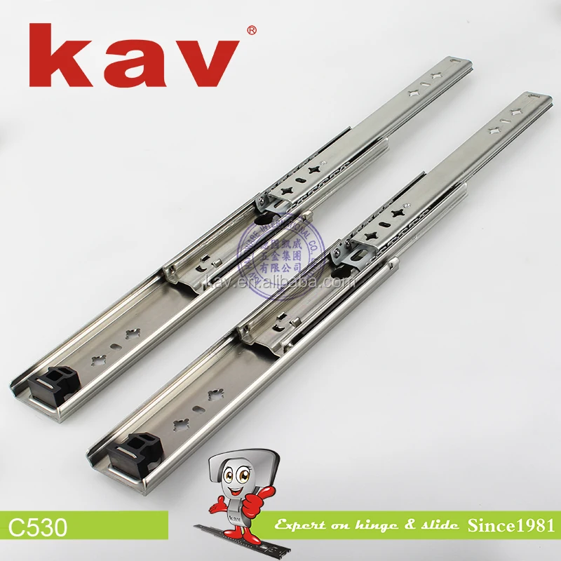 Heavy Duty Locking Lade Slides Volledige Uitbreiding Kogellager Zijmontage Lade Slides, Metalen Rails Track Guide, 40 44 48 50 52 56 58 60 64 68 72 76 80 inch, Belasting 470 lbs 1 Paar