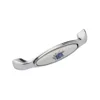 Cabinet Door Hardware Country Ceramic Pull Handle 3" Hole Spread Brushed Satin Nickel