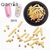 Nail Art Metal Studs 3D Glitter Gold Nail Charms Alloy Manicure Accessories Nail Art Decorations