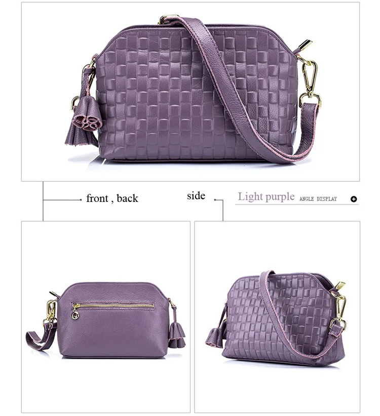 New College Girls Shoulder Bag Genuine Leather 2020 Summer Embossed