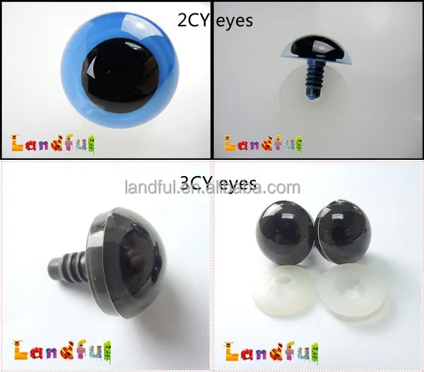 15mm Yellow Plastic Cat Eyes Safety Cat Eyes Animal Eyes Craft Toy