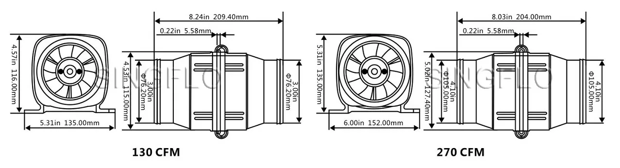 Bilge Blower, 3'', 76mm, 24V - detail 10