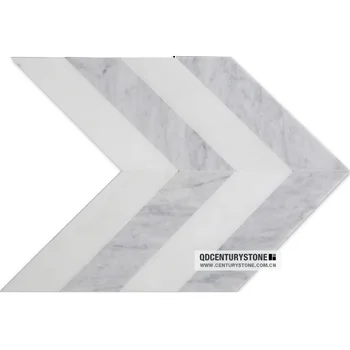 China Dan White Mixed Italian Carrara Whiter Marble Non Slip