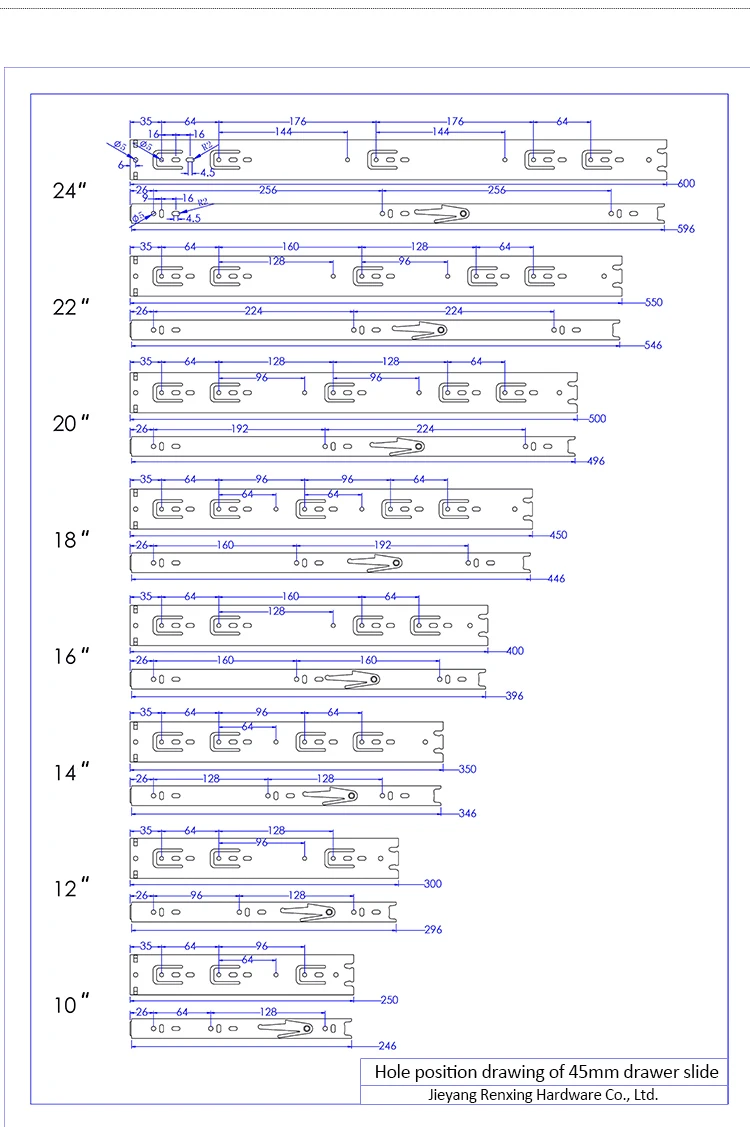 Table System Drawer Rails Extension Mechanism For Dining Table