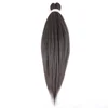 5 packs 26inch 95grams low temperature flame retardant synthetic ombre green burgundy pre stretched braiding hair easy braid