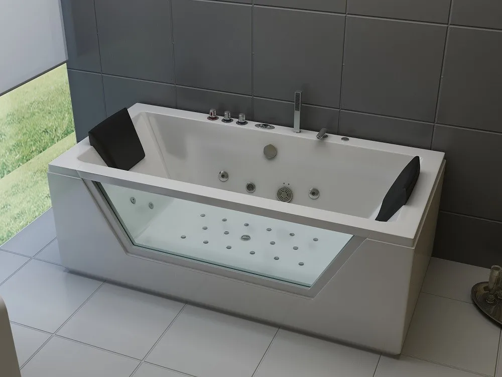 1800mm Family Rectangular Bathtub With Hand Grips/ Handle Bathtub/ 2