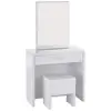 Size of simple mirrored white good-quality cheap dressing table designs for bedroom