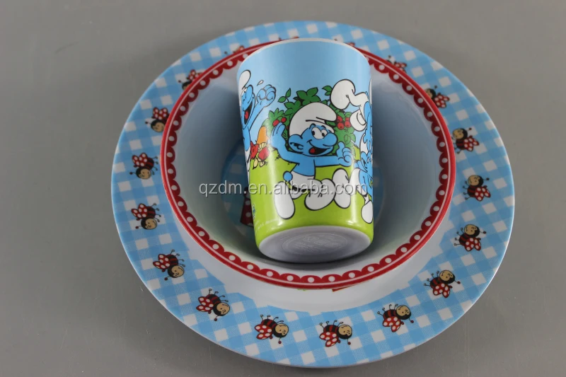 Melamine Baby plate and bowl and cup Dinnerware set